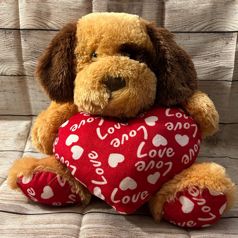 Plush Valentines Dog